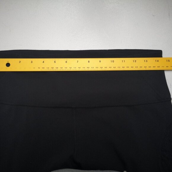Lululemon Athletica Ladies Size 10 Black Mesh Wonder Under Crop/Capri Leggings - Picture 7 of 9